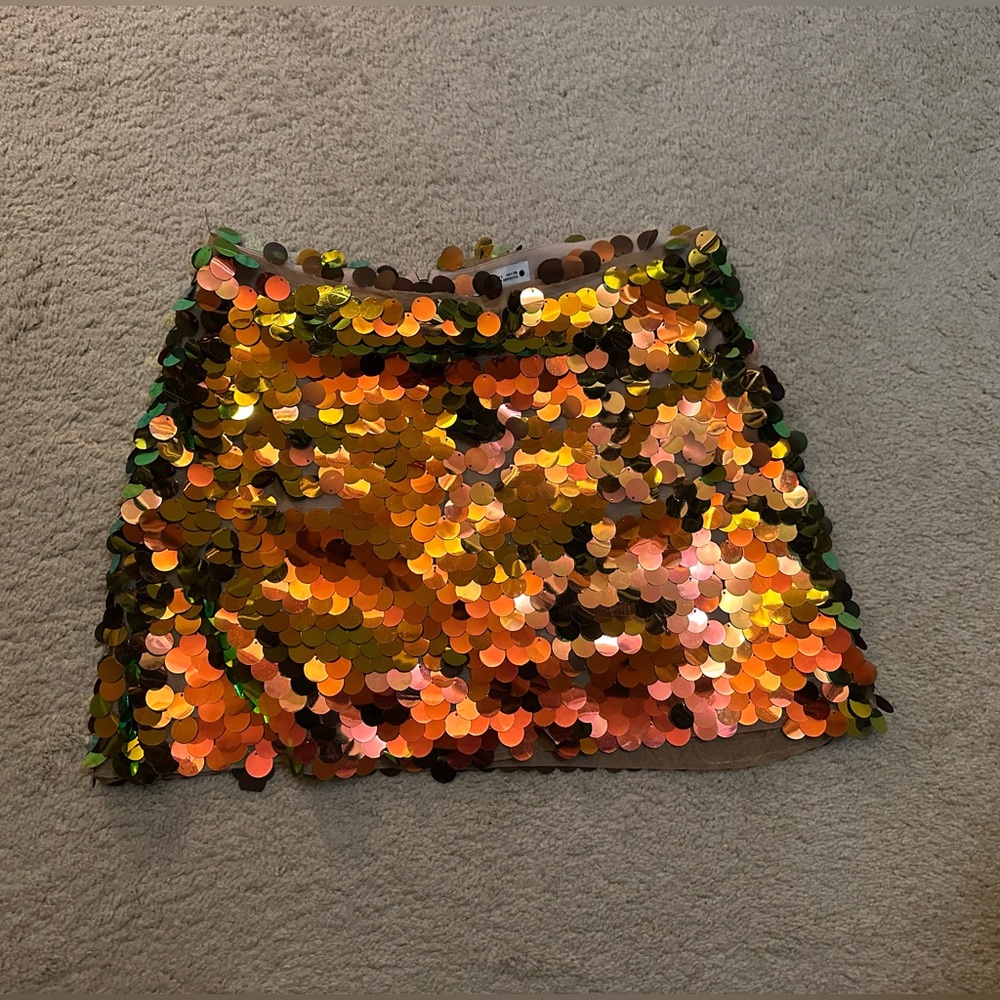 Zara Rainbow Sequin Skirt